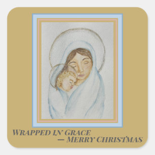 Pegatina Cuadrada Navidades de Mary's Mantle