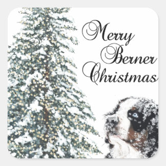 Pegatina Cuadrada Navidades de Merry Berner