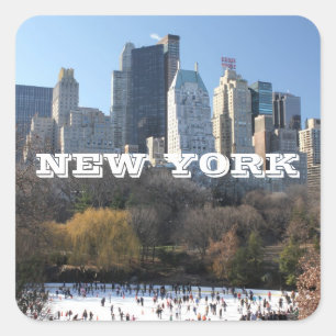 Pegatina Cuadrada NAVIDADES de Nueva York
