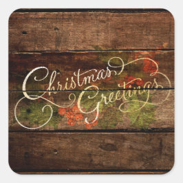 Pegatina Cuadrada Navidades de países rusos