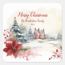 Navidades de Poinsettias Rojas de Pinos Verdes