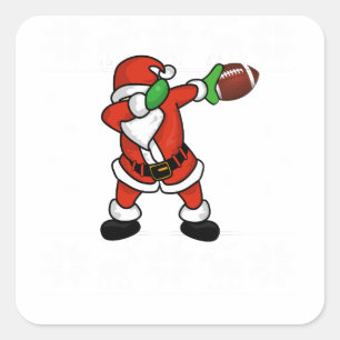 Pegatina Cuadrada Navidades de Santa Claus atacando