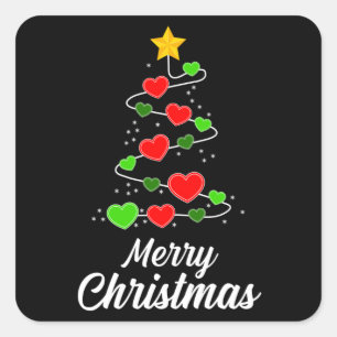 Pegatina Cuadrada Navidades de Santa Claus idean regalo divertido