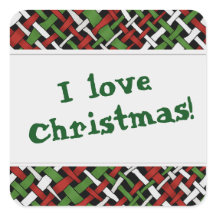 Navidades de tejido con colores gráficos Burlap cu