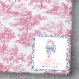 Pegatina Cuadrada Navidades de tocador Blue & Pink Chinoiserie Candy
