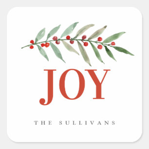 Pegatina Cuadrada Navidades de vacaciones brillantes y modernos disf