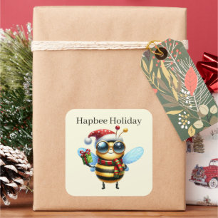 Pegatina Cuadrada Navidades divertidos y añadir texto