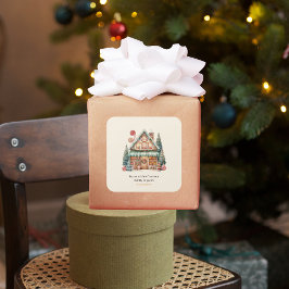 Pegatina Cuadrada Navidades escandinavos Magia