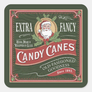 Pegatina Cuadrada Navidades festivos lucen dulces