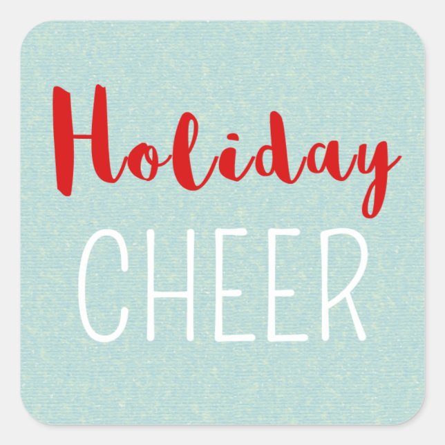 Pegatina Cuadrada Navidades festivos tipografía alegría feriado (Anverso)