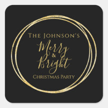 Navidades Fiesta Black Gold Merry y Bright
