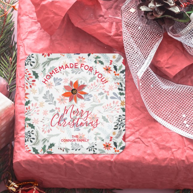 Pegatina Cuadrada Navidades florales en cocinas caseras (Subido por el creador)