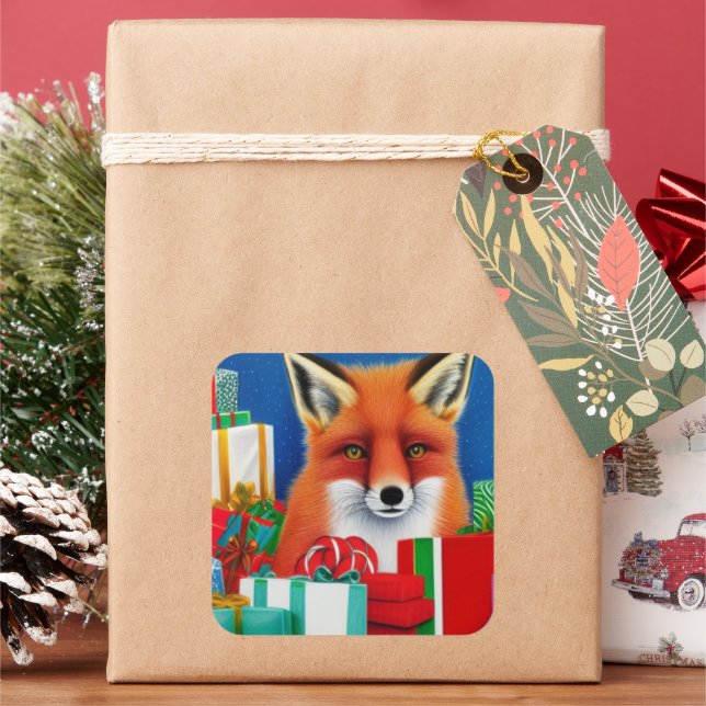 Pegatina Cuadrada Navidades Fox (Vacaciones)