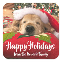 Navidades Golden Retriever Dog Nombre personalizad