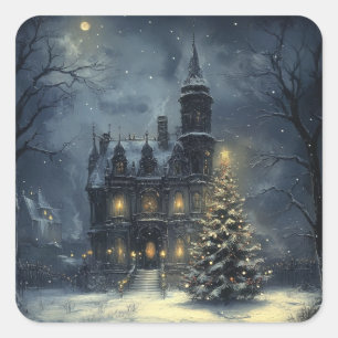 Pegatina Cuadrada Navidades góticos de Victoria
