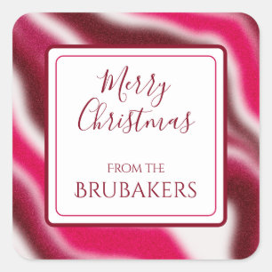 Pegatina Cuadrada Navidades Guay Candy Cane Red Moderno