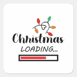 Pegatina Cuadrada Navidades Guay Santa Claus Geek Idea divertida de