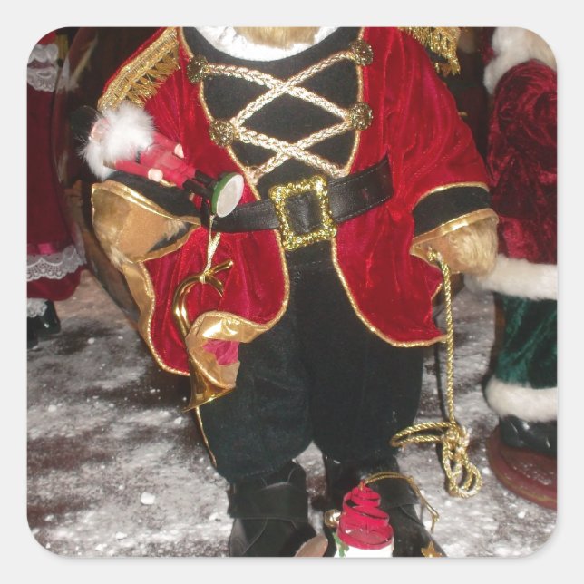 Pegatina Cuadrada Navidades hermosos regalos tarjetas imagen.JPG (Anverso)