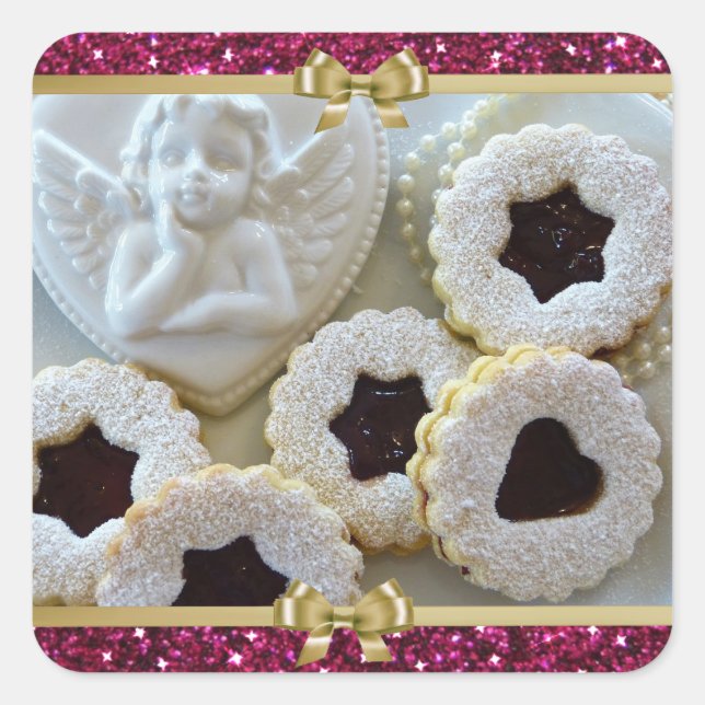 Pegatina Cuadrada Navidades Jelly Cookies Pegatinas (Anverso)
