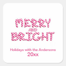 Navidades merry y brillantes Candy Cane Red