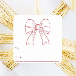 Pegatina Cuadrada Navidades modernos dibujados a mano en el arco bla