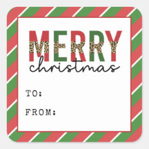 Navidades modernos leopardo imprimen rayas verdes 