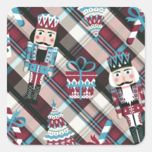 Navidades Nutcracker Plaid Blue Burgundy