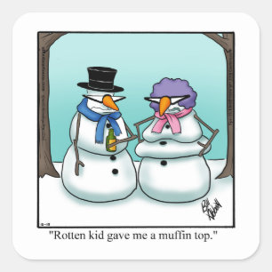 Pegatina Cuadrada Navidades Pegatinas de humor en vacaciones