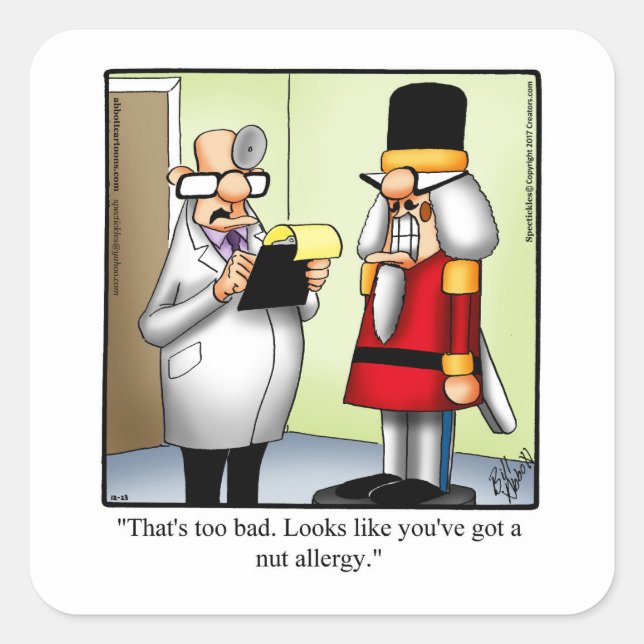 Pegatina Cuadrada Navidades Pegatinas de humor en vacaciones (Anverso)