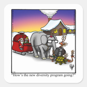 Pegatina Cuadrada Navidades Pegatinas de humor en vacaciones