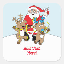 Navidades Pegatinas de la Plaza Santa Claus