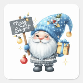 Pegatina Cuadrada Navidades Pegatinas Gnome