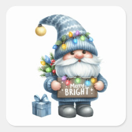 Pegatina Cuadrada Navidades Pegatinas Gnome