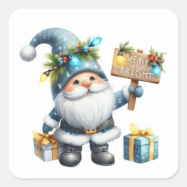 Pegatina Cuadrada Navidades Pegatinas Gnome