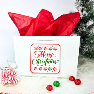 Pegatina Cuadrada Navidades Peppermint Candy