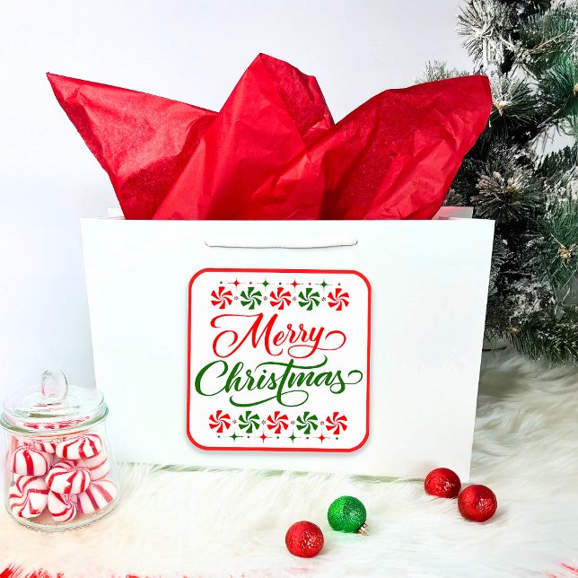Pegatina Cuadrada Navidades Peppermint Candy (Subido por el creador)