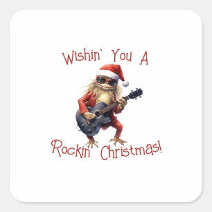 Pegatina Cuadrada Navidades personalizados de diversión roban etique