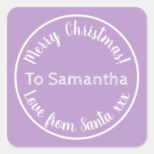 Navidades personalizados de Santa Purple Lilac
