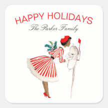 Navidades Retro de Vintage Lady Red White