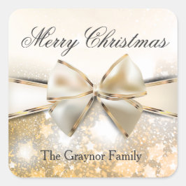 Pegatina Cuadrada Navidades Stars Sparkle