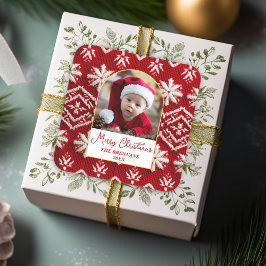 Pegatina Cuadrada Navidades Un Festín Elegante De Invierno