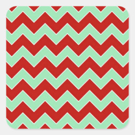Pegatina Cuadrada Navidades Zigzag
