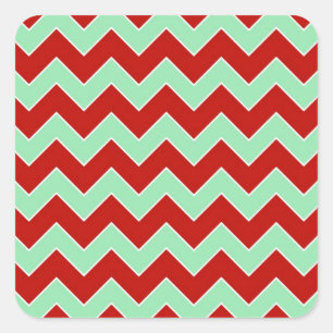 Pegatina Cuadrada Navidades Zigzag