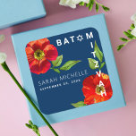 Pegatina Cuadrada Navy Bat Mitzvah Negrita moderna Floral acuarela<br><div class="desc">¡Estén orgullosos, regocijaos y celebren este hito de su Bat Mitzvah favorito! Utilice esta sofisticada, moda, impresionante, acuarela floral con moderno tipo san serif contra un pegatina de fondo azul marino oscuro para añadir a su día especial. Personalice el texto de la personalizado con su nombre y fecha del evento....</div>