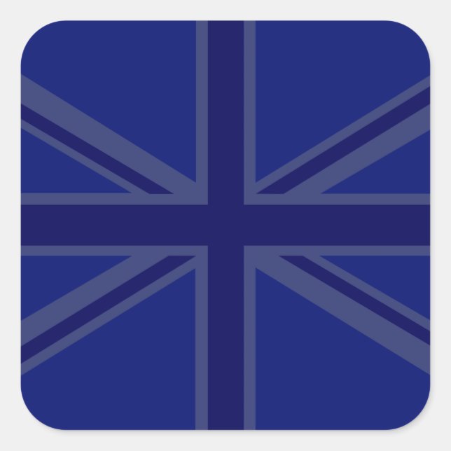 Pegatina Cuadrada NAvy Blue Union Jack Decor (Anverso)