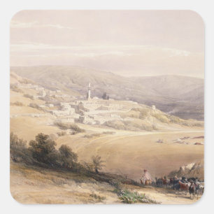 Pegatina Cuadrada Nazaret, el 28 de abril de 1839, platea 28 del