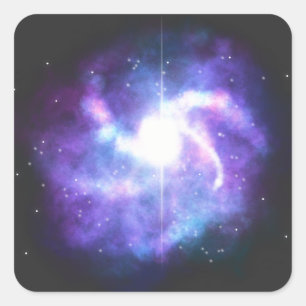 Pegatina Cuadrada Nebula/Pegatina Espacial