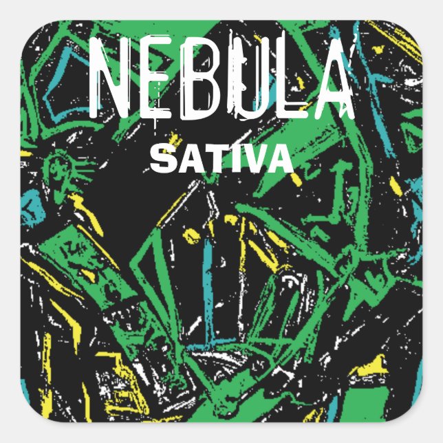 PEGATINA CUADRADA NEBULA SATIVA (Anverso)