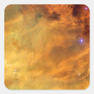 Pegatina Cuadrada Nebulosa de la Laguna Messier 8 - Foto de la NASA