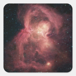 Pegatina Cuadrada Nebulosa de mariposa espacial